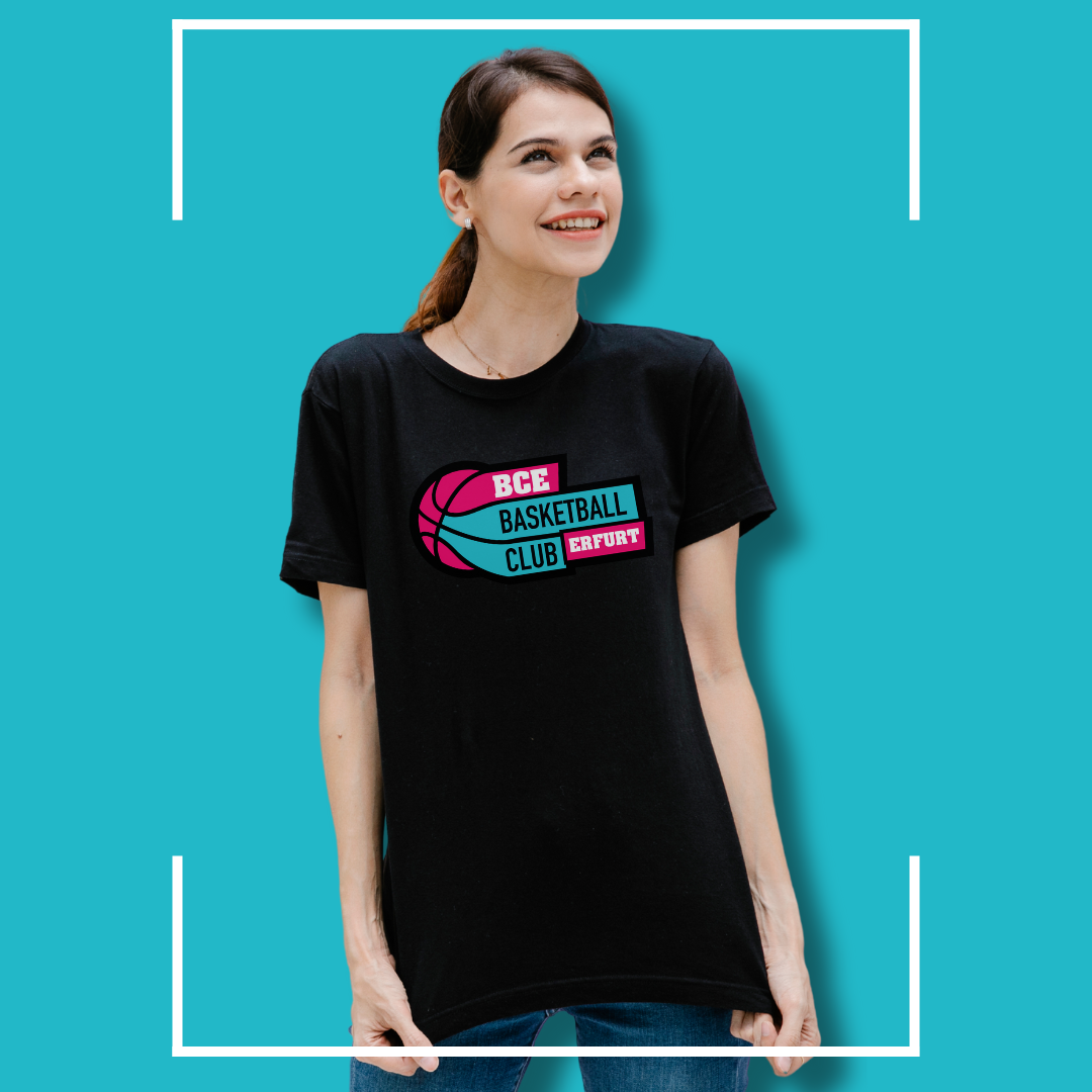 #bcerfurt T-Shirt schwarz mit großem Logo